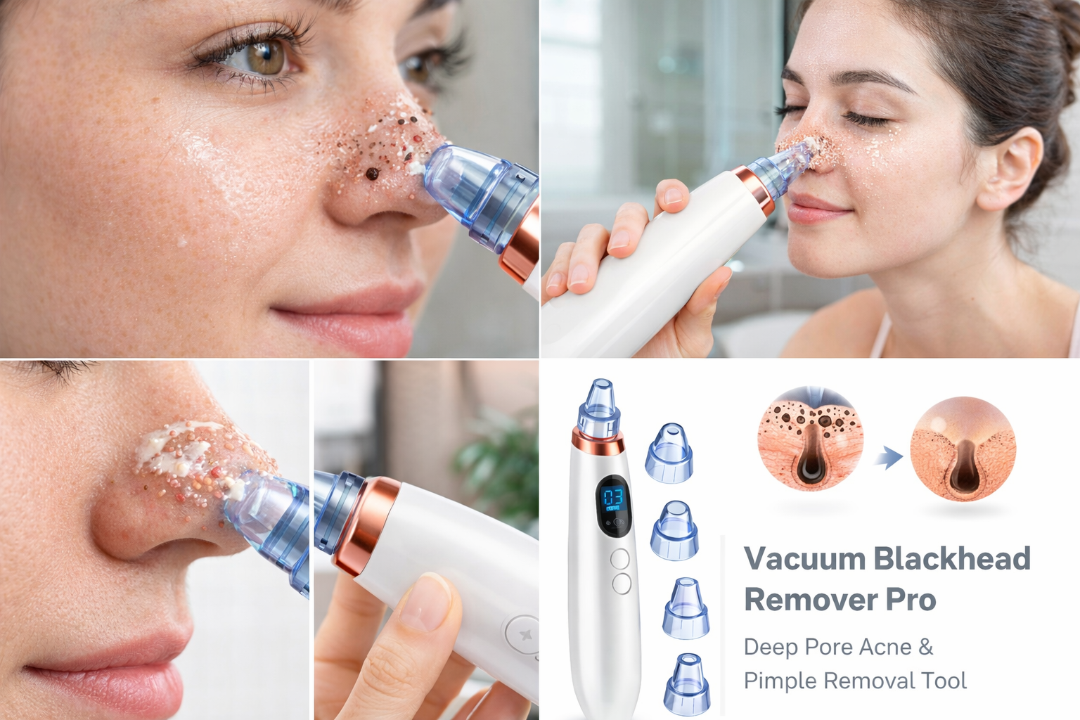 Vacuum Blackhead Remover Pro – Deep Pore Acne & Pimple Suction Cleaner